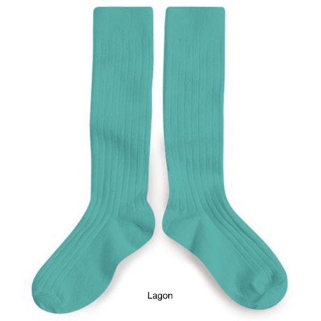 【Collégien】La Haute Ribbed Knee-high Socks