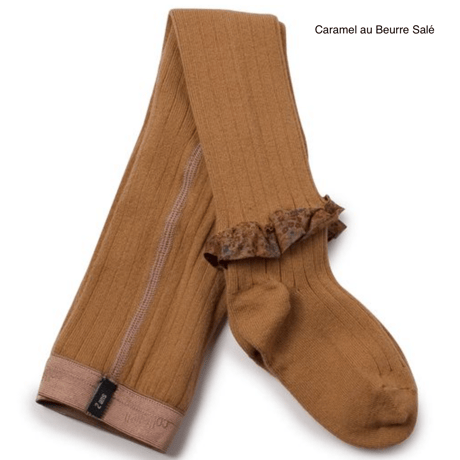 【Collégien】Clémence Liberty Ruffle Ribbed Tights