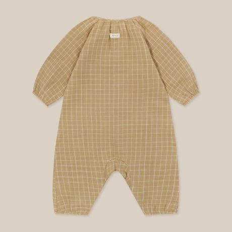 【Organic Zoo】Grid Check Wheat Onesie