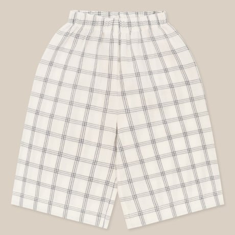 【Organic Zoo】Navy Window Check Wide Leg Pants