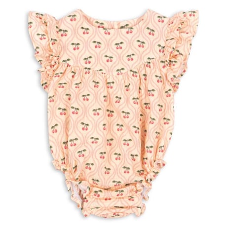 【Konges Sløjd】COCO ROMPER GOTS - CHERRY PINK MOTIF
