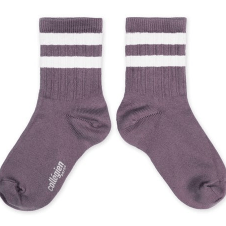 【Collégien】Nico Ribbed Varsity Crew Socks