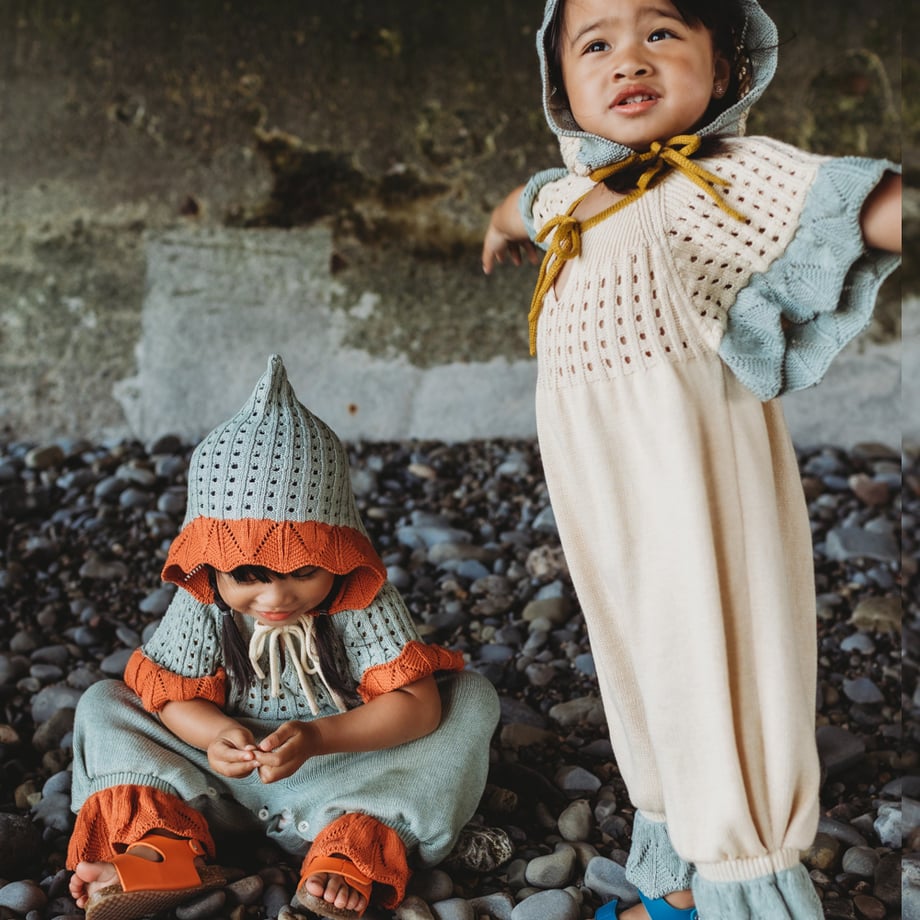 mabli ロンパース&ボンネット　2y MAIZE MABLI】EIRLYS ROMPER - MAIZE | yonka