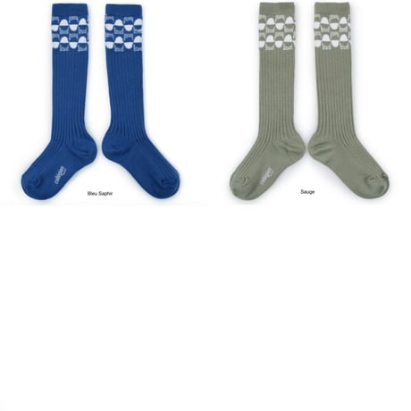 【Collégien】Dominique Ribbed Art Deco Knee-high Socks
