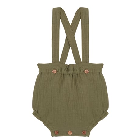 【Birinit Petit】Green Antique bambula straps bloomer  / Culetín tirantes bambula verde Antique