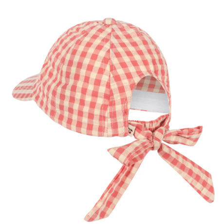 【Konges Sløjd】KIM BOW CAP GOTS - flamingo plume check