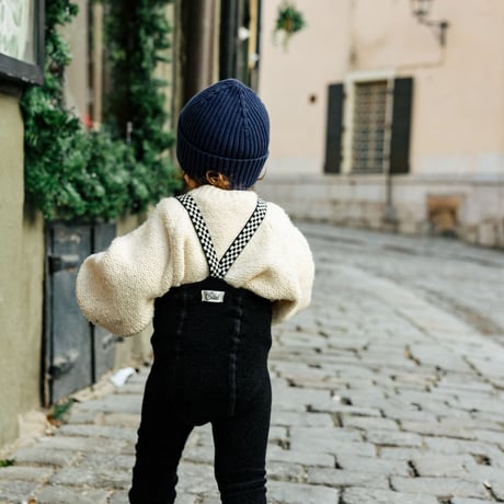【Silly Silas】Granny Teddy Warmy Footless - Classic Black Checked
