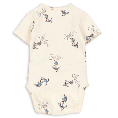 【Konges Sløjd】 BASIC SS NEWBORN BODY GOTS - rock my boat