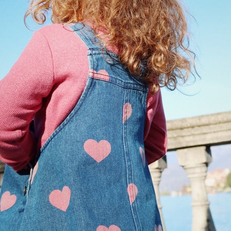 【Konges Sløjd】MAGOT OVERALL DRESS GOTS - BON COEUR PINK