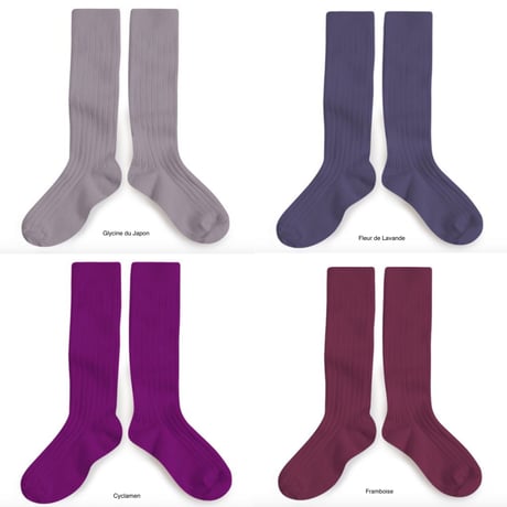 【Collégien】La Haute Ribbed Knee-high Socks