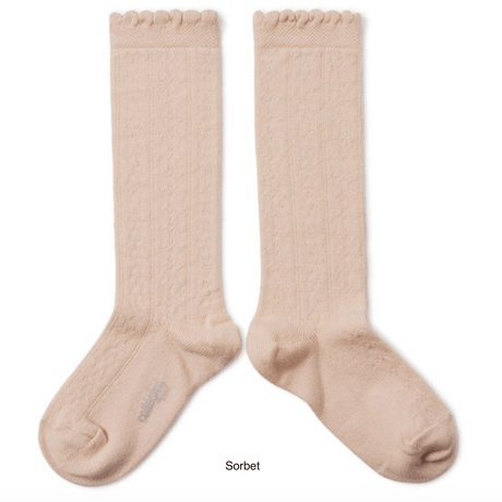 【Collégien】Juliette Pointelle Organic Cotton Knee-high Socks