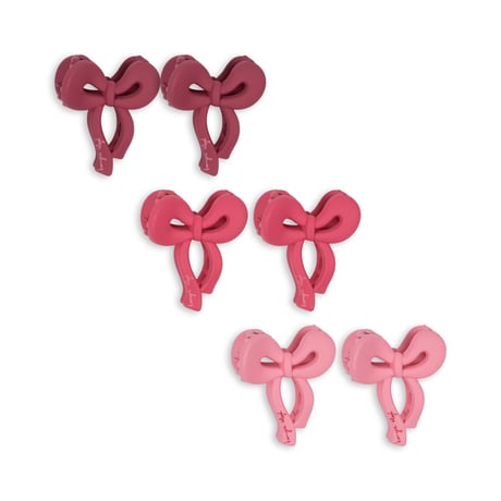 【Konges Sløjd】6 PACK MINI BOW HAIR CLIP - PINK MIX