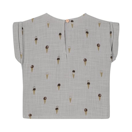【STUDIO BOHEME PARIS】BLOUSE PRASLIN - GREY / ICE CREAM