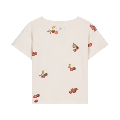 【STUDIO BOHEME PARIS】T-SHIRT ORSO - OFF WHITE / TOMATO