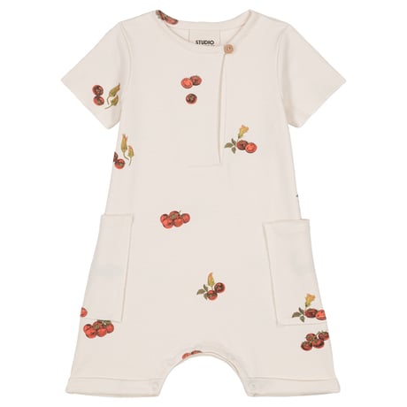 【STUDIO BOHEME PARIS】JUMPSUIT AIMÉ - OFF WHITE / TOMATO