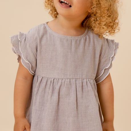 【STUDIO BOHEME PARIS】DRESS COUSINE - VIOLET STRIPES