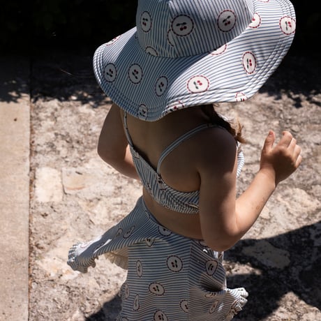 【Konges Sløjd】 CALE SWIM HAT - CHERRY STRIPE