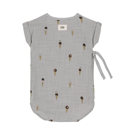 【STUDIO BOHEME PARIS】ROMPER NUAGE - GREY / ICE CREAM