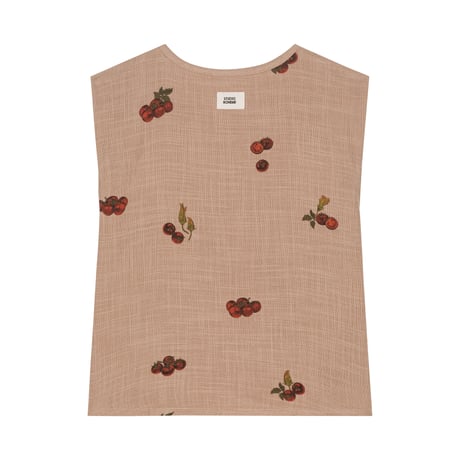 【STUDIO BOHEME PARIS】BLOUSE ROMAN - NOUGAT / TOMATO