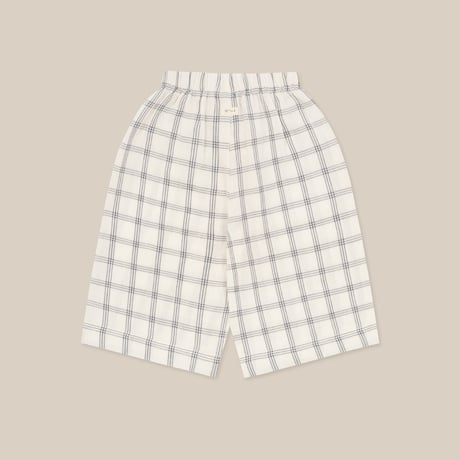 【Organic Zoo】Navy Window Check Wide Leg Pants