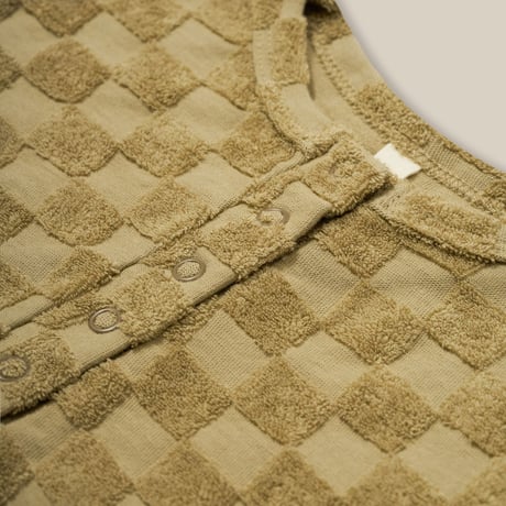 【Organic Zoo】Dusky Checkerboard Terry Beach Romper
