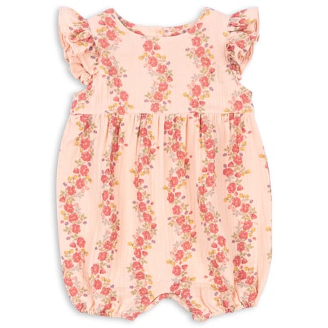 【Konges Sløjd】COCO FRILL ROMPER GOTS - FLORIA PINK