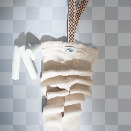【Silly Silas】Footless - Cream Checked