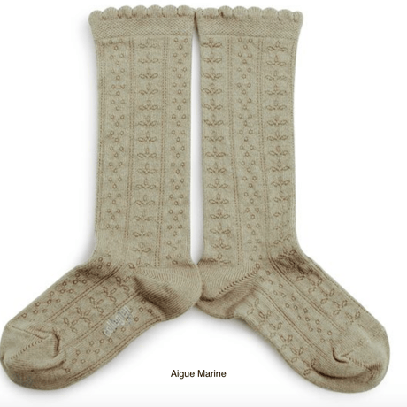 【Collégien】Juliette Pointelle Organic Cotton Knee-high Socks
