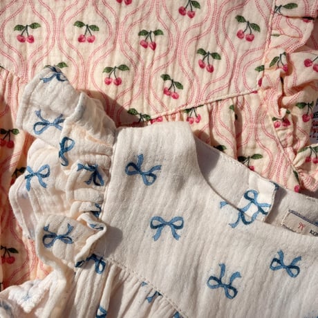 【Konges Sløjd】COCO ROMPER GOTS - CHERRY PINK MOTIF