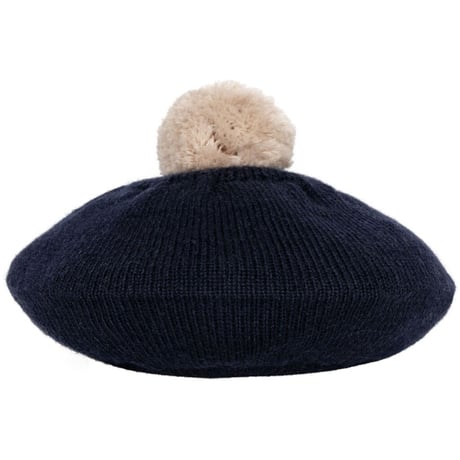 【Konges Sløjd】BELOU KNIT BERET -  TOTAL ECLIPSE