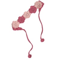 【Kalinka】Flower Crochet Hairband - Raspberry