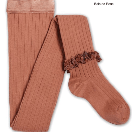 【Collégien】Clémence Liberty Ruffle Ribbed Tights