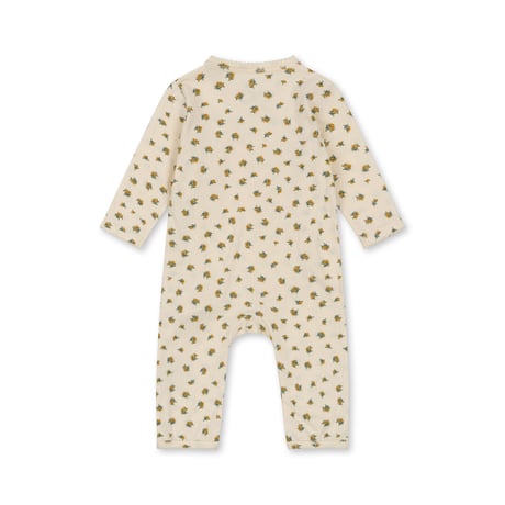 【Konges Sløjd】BASIC NEWBORN ONESIE GOTS - PEONIA LIMONE