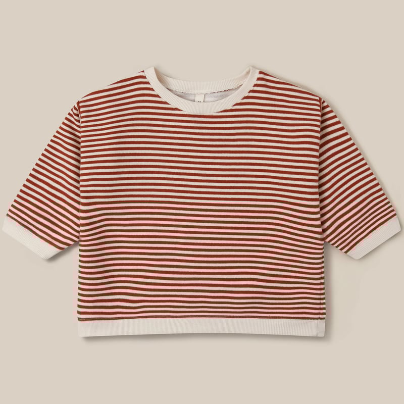 【本日限定】美品 Organic Zoo Stripes Resort 1-2Y organic zoo Sardine Stripes Resort Top｜リバーシブル