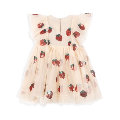 【Konges Sløjd】YVONNE FRILL DRESS - STRAWBERRY