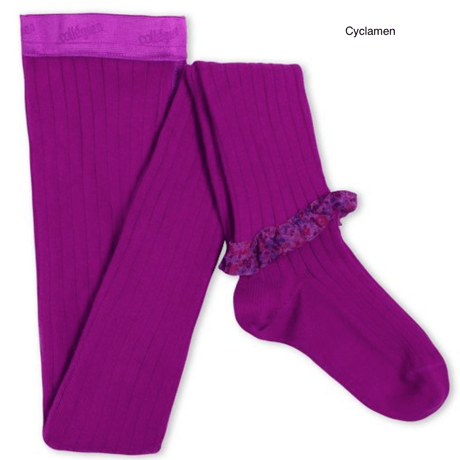 【Collégien】Clémence Liberty Ruffle Ribbed Tights