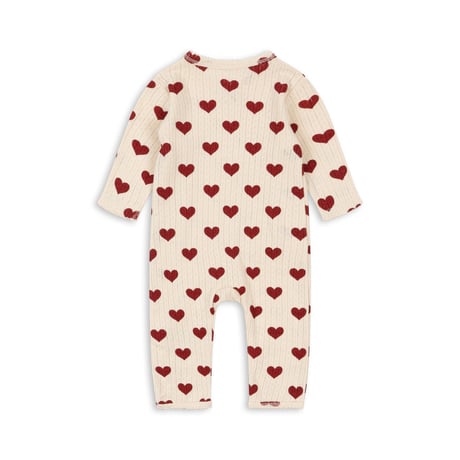 【Konges Sløjd】MINNIE NEWBORN ONESIE GOTS - AMOUR ROUGE