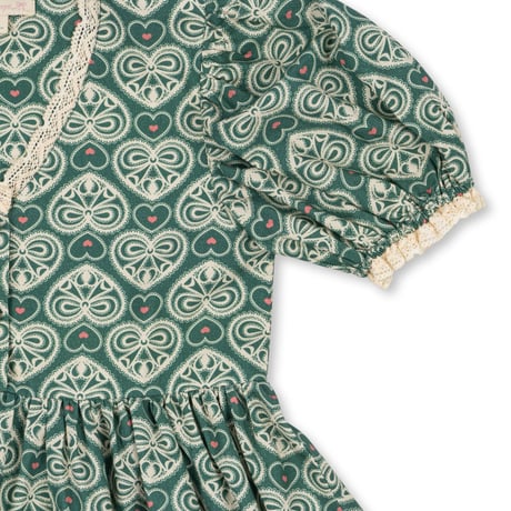 【Konges Sløjd】COEUR LACE DRESS GOTS - LACY GREEN