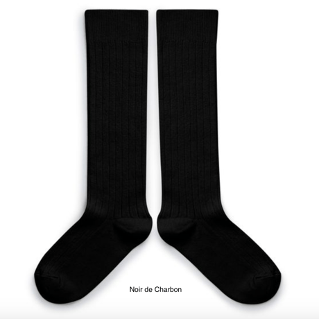 【Collégien】La Haute Ribbed Knee-high Socks