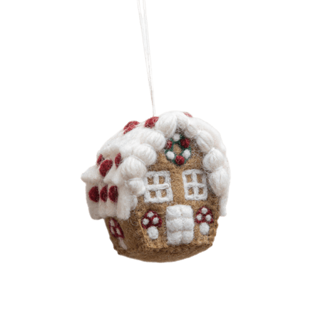 【shirleybredal】Gingerbread House Ornament with Mushroom
