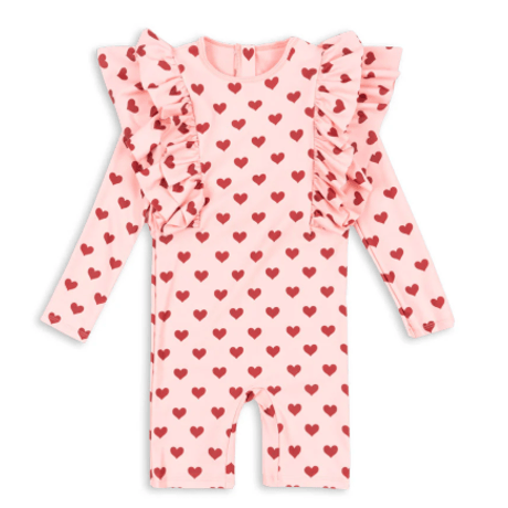 【Konges Sløjd】 MANUCA FRILL ONESIE GRS - AMOUR PINK