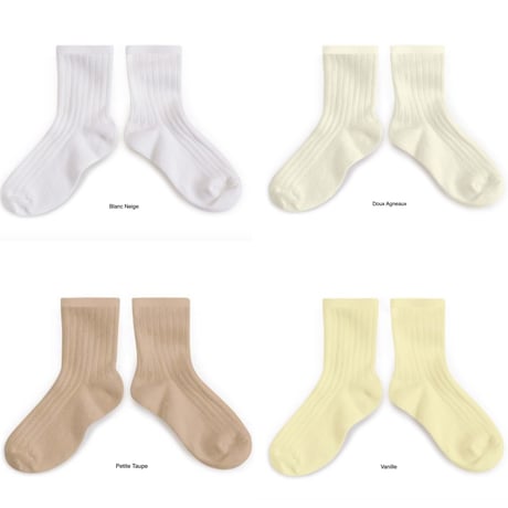 【Collégien】La Mini Ribbed Ankle Socks