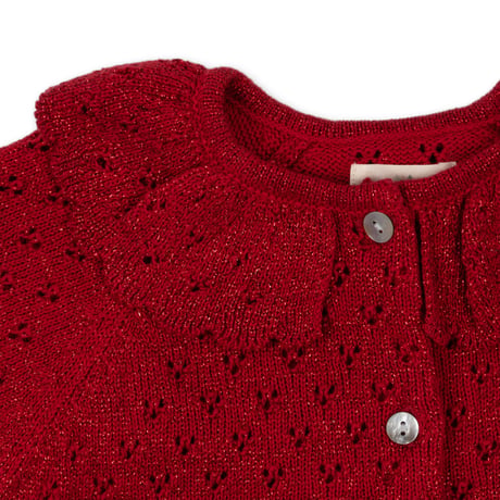 【Konges Sløjd】HOLIDAY KNIT CARDIGAN - SAVY RED