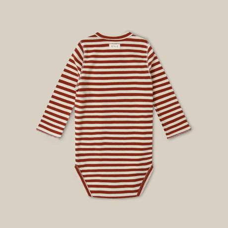 【Organic Zoo】Paprika Stripes Wrap Bodysuit