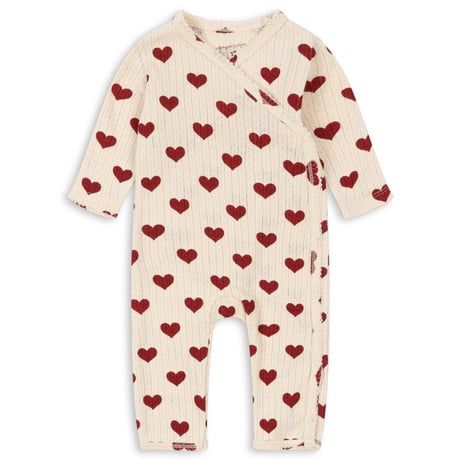 【Konges Sløjd】MINNIE NEWBORN ONESIE GOTS - AMOUR ROUGE