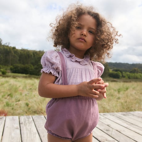 【Birinit Petit】Lilly little dots baby blouse / Blusa motitas Lila baby