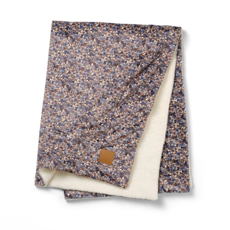 【Elodie】Peal Velvet Blanket - Blue Garden, Pear