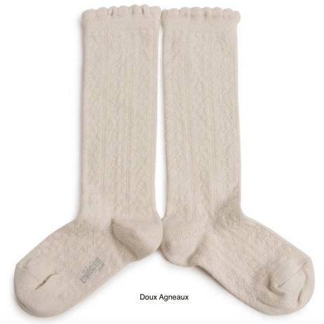 【Collégien】Juliette Pointelle Organic Cotton Knee-high Socks