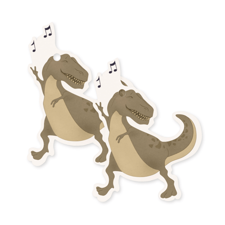 【Konges Sløjd】12 PACK GIFT TAGS FSC - DINO