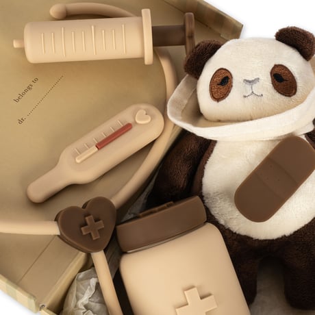 【Konges Sløjd】VET SET PANDA SILICONE - BEIGE